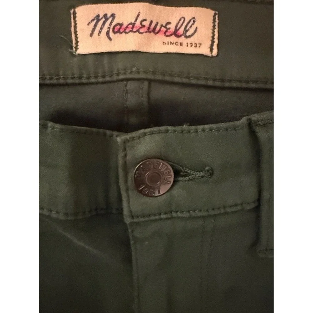 Madewell Skinny Skinny Jeans‎ 30 Forest Green Mid Rise Stretch Pants E0417 FA15